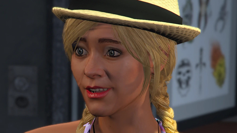 Tracey De Santa wearing a hat in GTA V