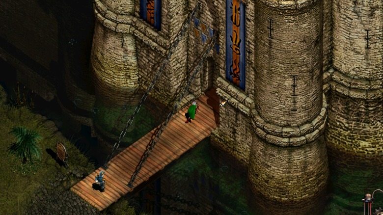 Jack running into a castle in Nox