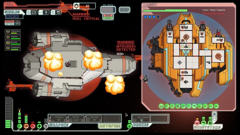 Battle between two ships in FTL: Faster Than Light