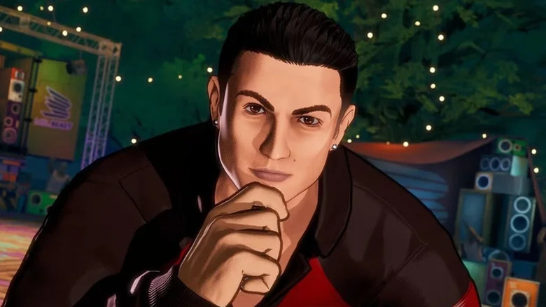 Cristiano Ronaldo peers at the camera in Fatal Fury: City of the Wolves