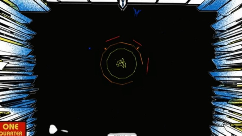 Player shooting cannon in Star Castle
