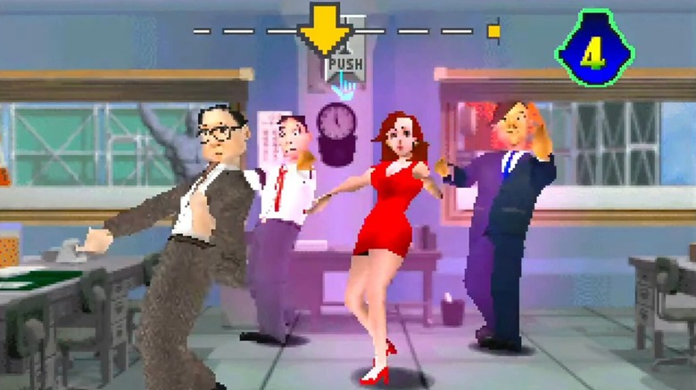 Player in dancing minigame in Incredible Crisis