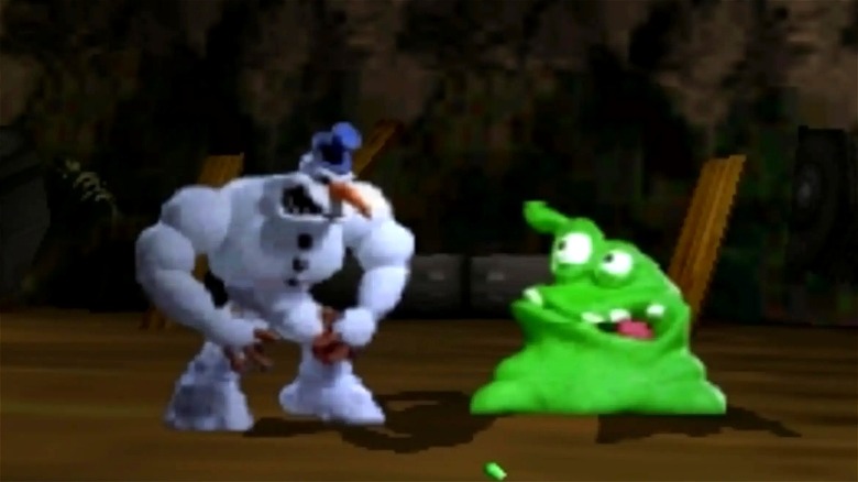 Bad Mr Frosty fights Blob in ClayFighter 63 1/3