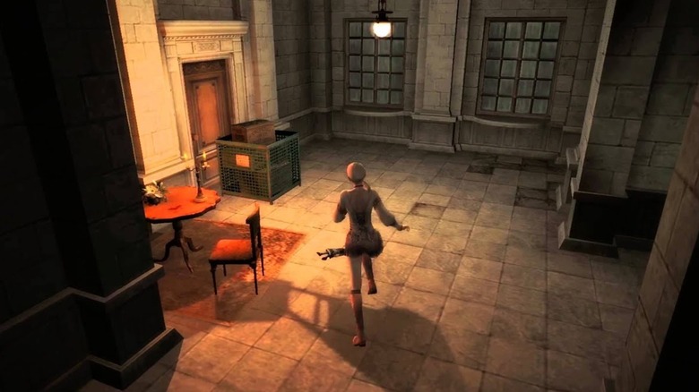 Fiona exploring castle room in Haunting Grounds