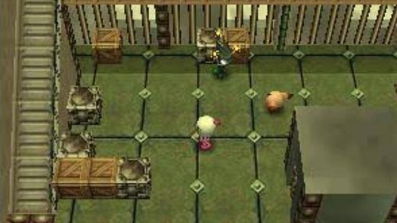 Bomberman walks across a tiled floor in Bomberman 64: The Second Attack!