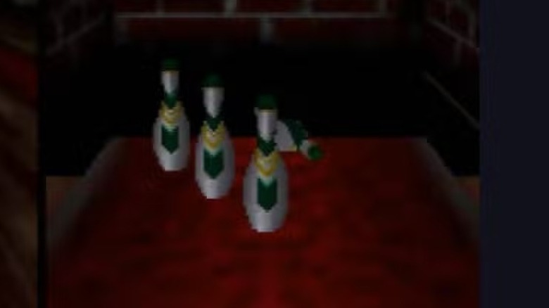 Three pins remain standing in Super Bowling