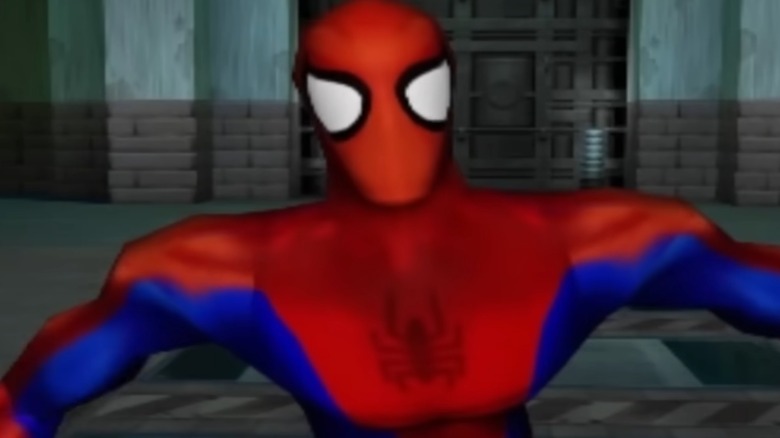 Spider-Man standing in locked chamber in 