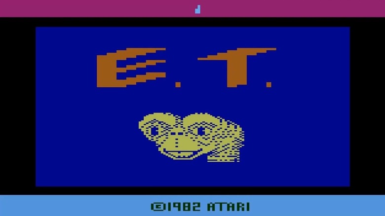 The title screen for E.T. the Extra-Terrestrial