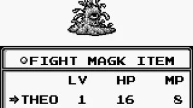 Theo fights a slime in The Sword of Hope II