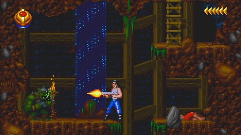 Kyle Blackthorne firing at a monster in Blackthorne