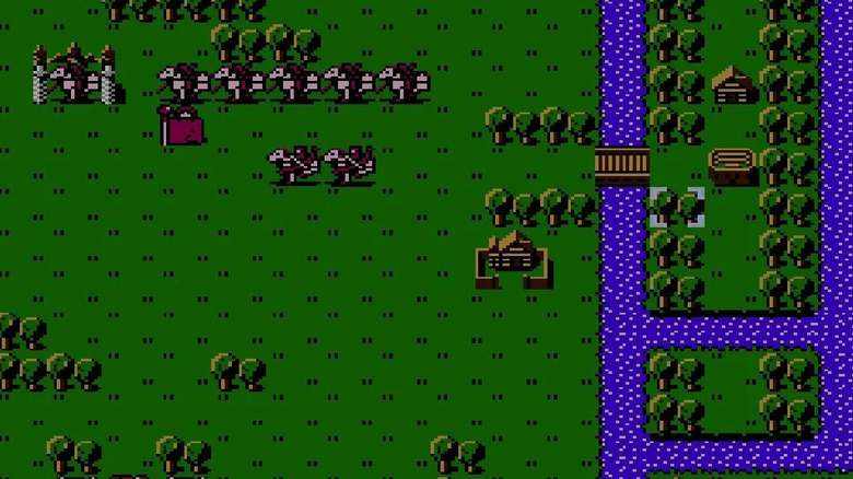 Cavalry moves across a grassy plain in Fire Emblem: Shadow Dragon and the Blade of Light