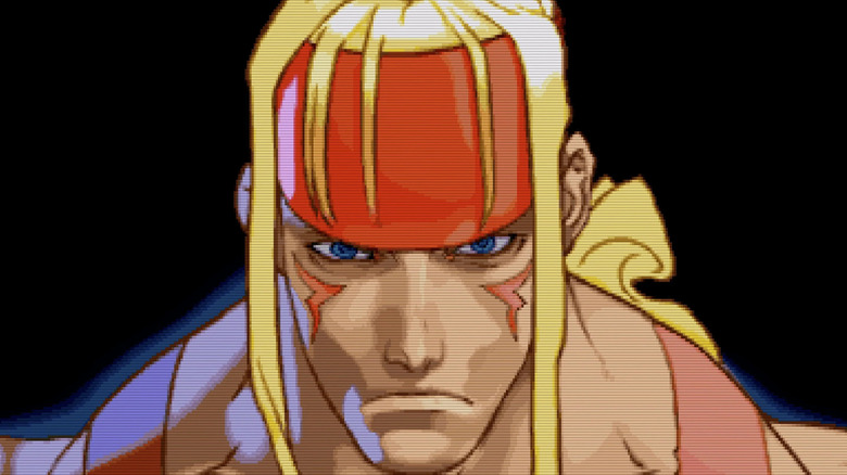 Alex glares into the camera in Street Fighter III: New Generation