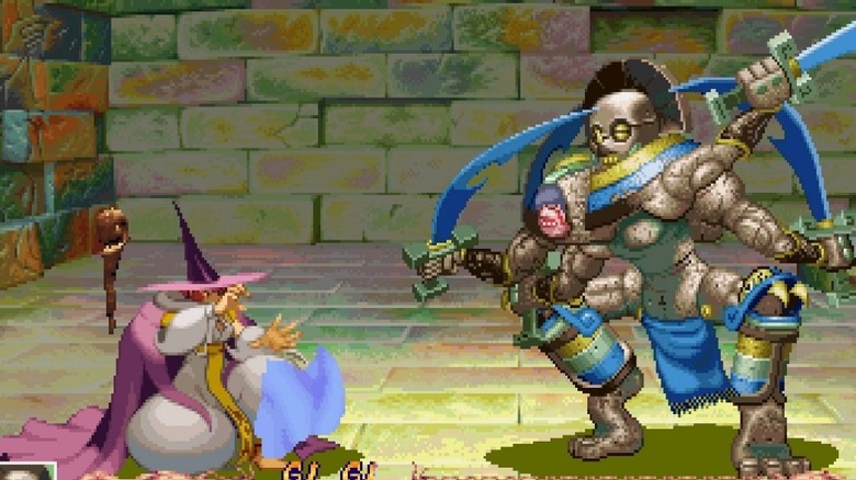 Tabasa faces Gi Gi in a stone temple in Red Earth