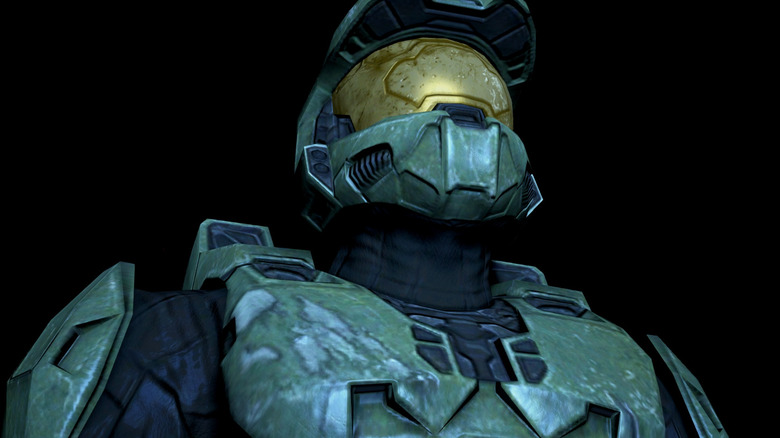 Master Chief stares up in Halo 3