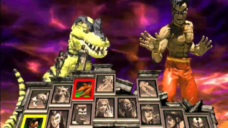 The character selection screen for Primal Rage II