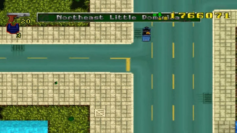 Player driving convertible in Grand Theft Auto
