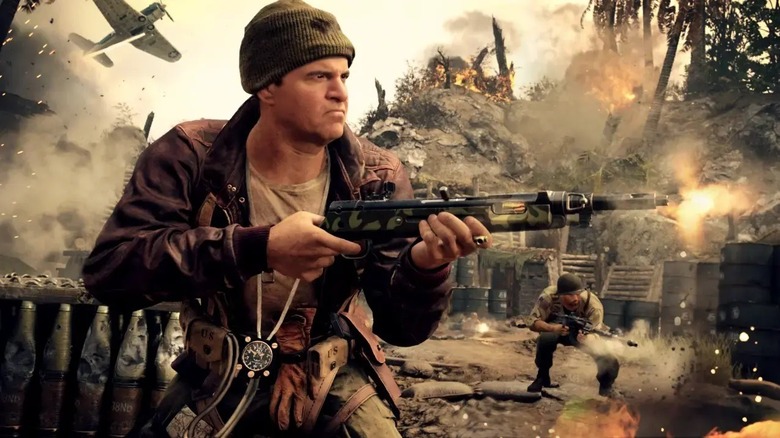 Soldiers firing in the trenches in Call of Duty: Vanguard