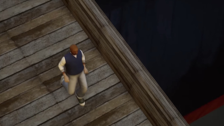 8-Ball runs down a gangway in Grand Theft Auto 3