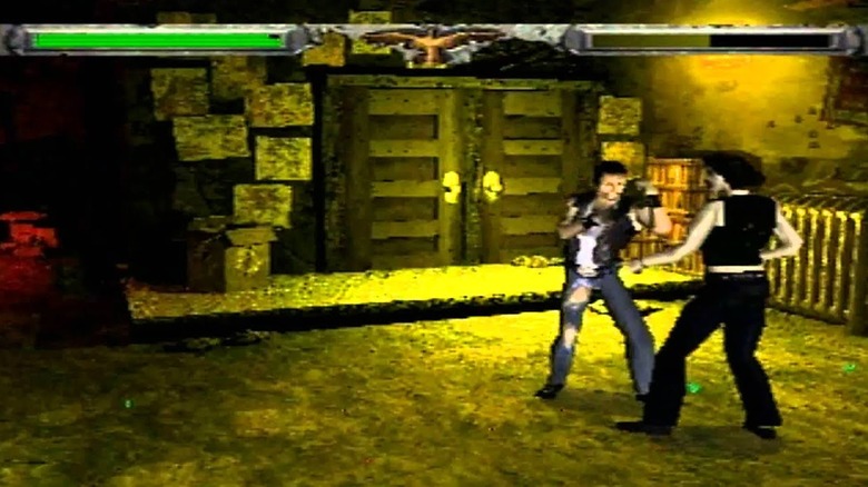 Ashe Corven fights a street thug in The Crow: City of Angels