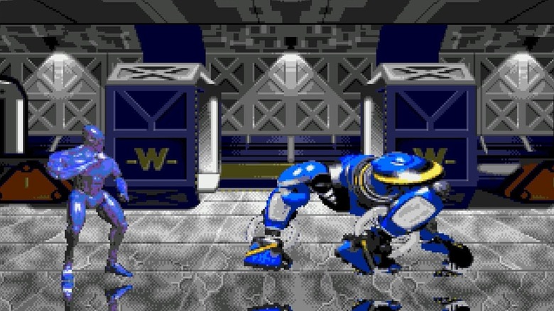 ECO35-2 Cyborg faces a large robot in Rise of the Robots