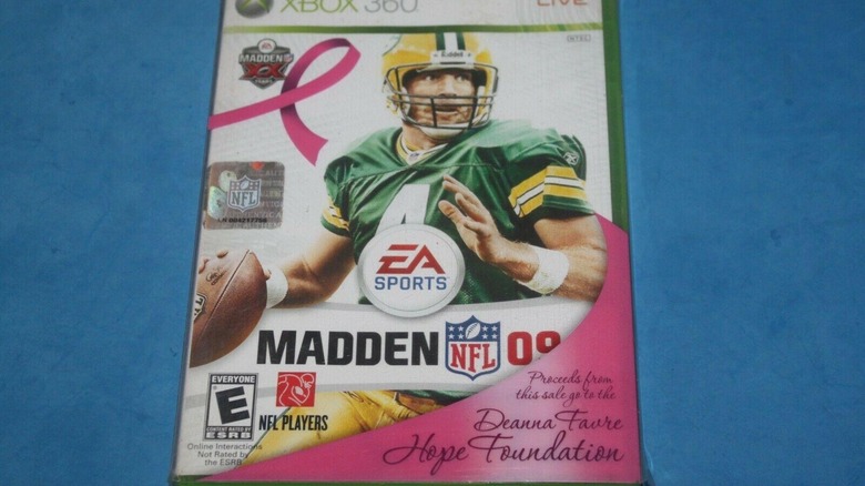 A copy of Madden NFL 09 with a Deanna Favre Hope Foundation slipcover for the Xbox 360