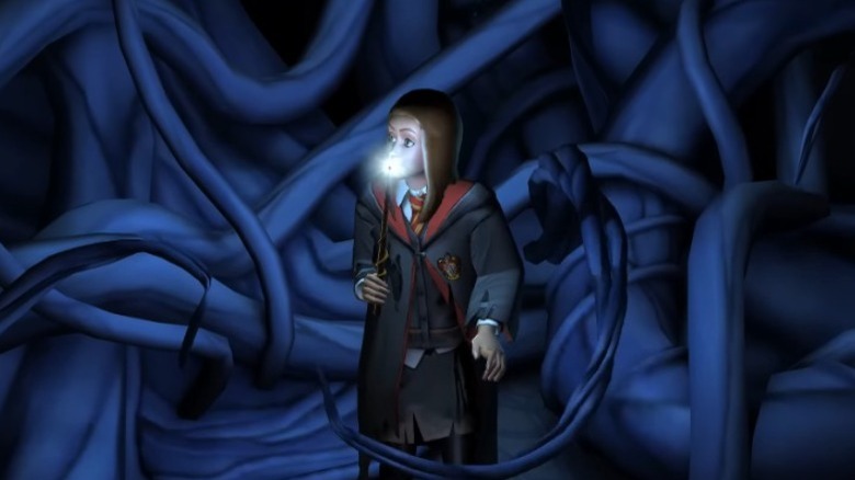 Player character grabbed by Devil's Snare