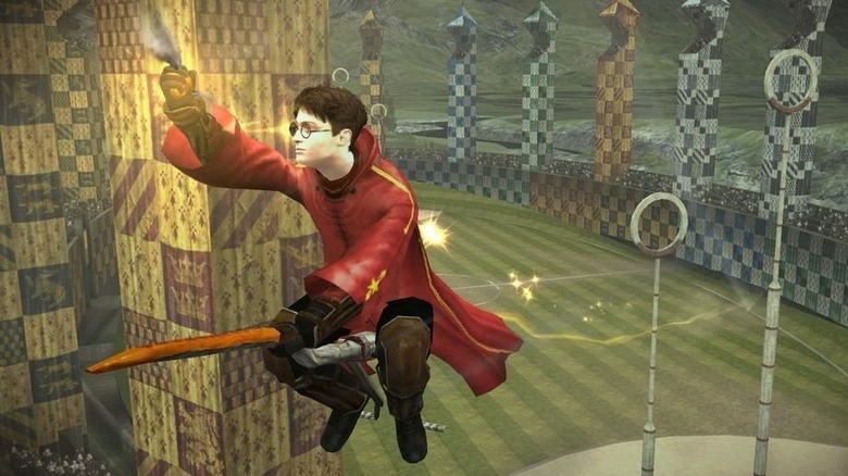 Harry catches Snitch