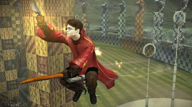 Harry catches Snitch