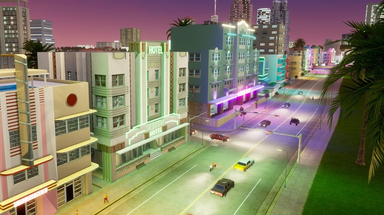 GTA Vice City busy street