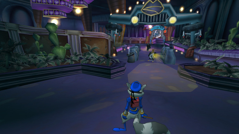 Sly approaching guards