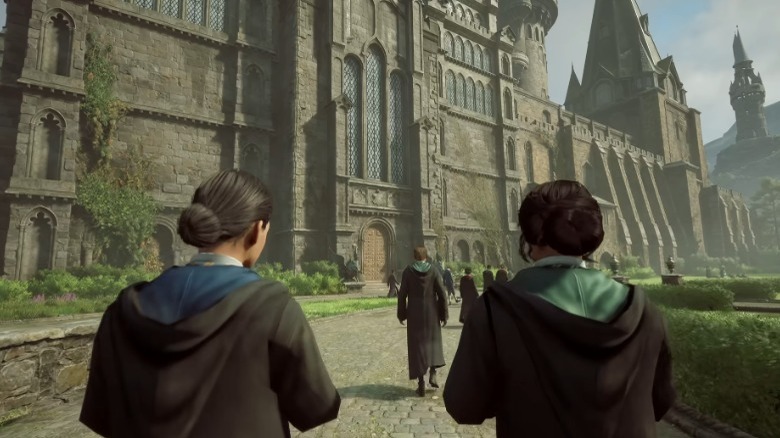 Students walking outside