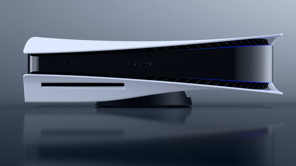 PS5 console sideways