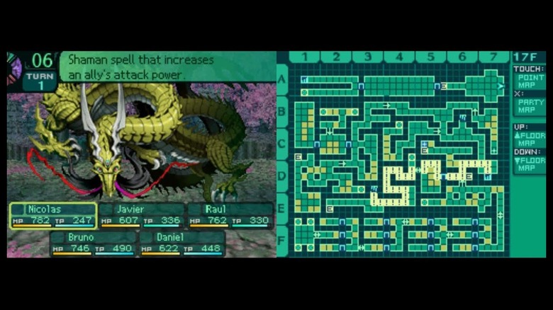 Etrian Odyssey II dungeon map