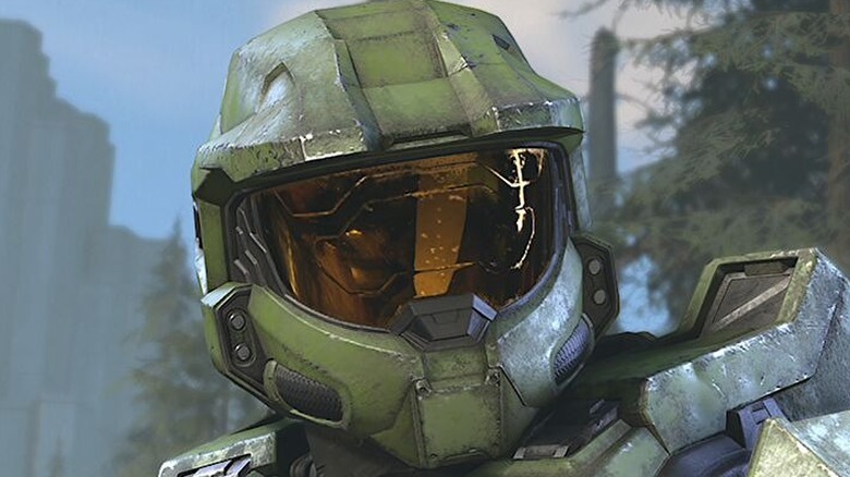Halo Infinite Master Chief helmet close up