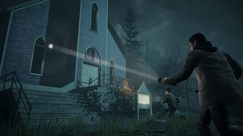 Alan Wake Remastered spooky church