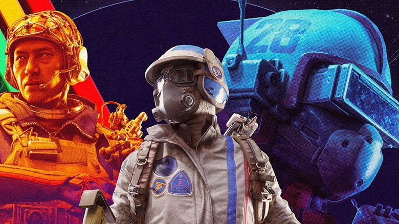 A group of raiders stand on the cover art for ARC Raiders
