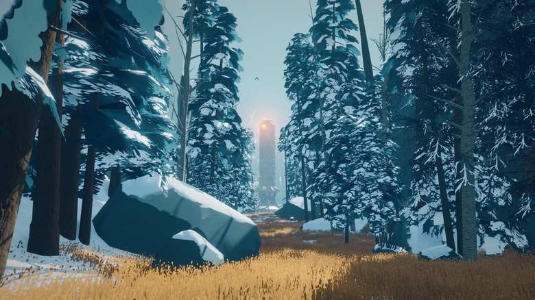 Distant tower Arctic Awakening