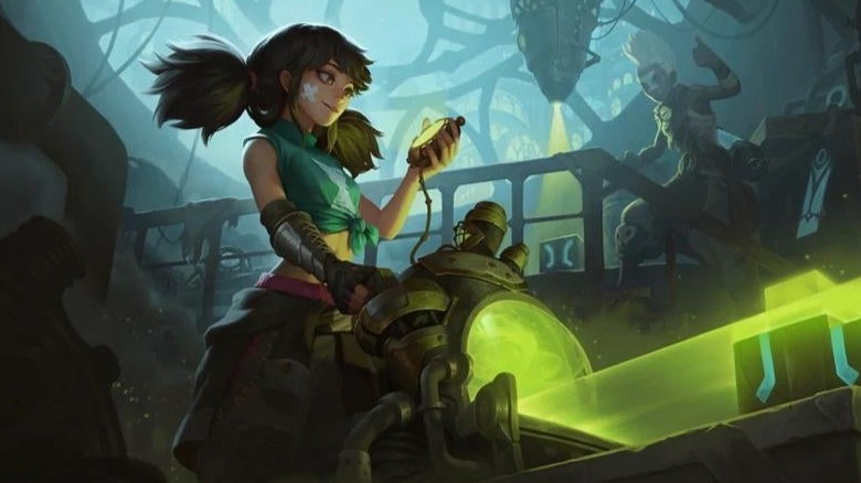 Legends of Runeterra Kay splash art with Ekko