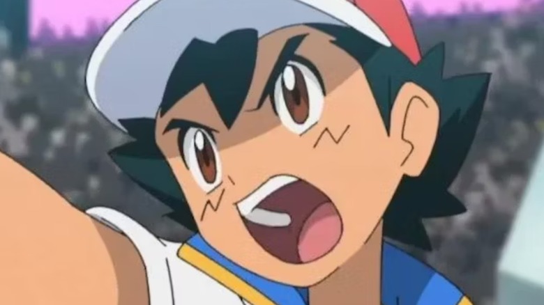 Ash Ketchum battling face