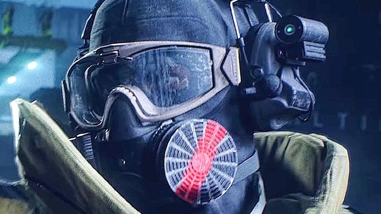 Battlefield 2042 gas mask close up