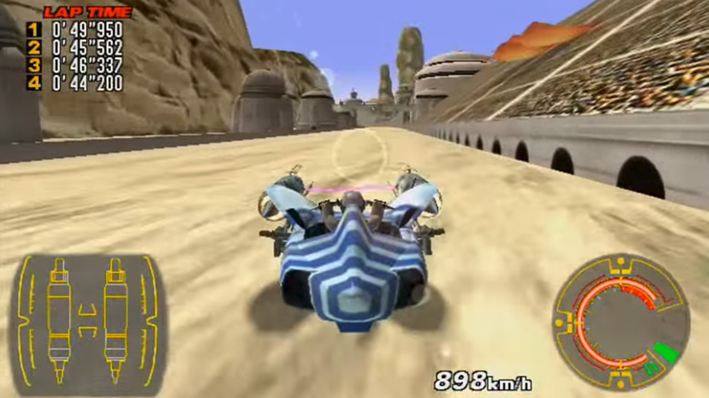 Screenshot of gameplay on "Star Wars: Racer Arcade"