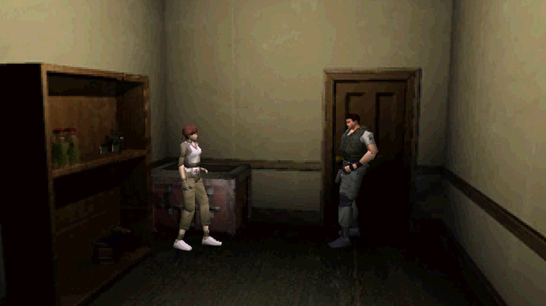 Jill and Barry standing outside a door