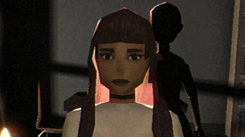 A shadowy figure appears behind a teenage girl in Fear the Spotlight