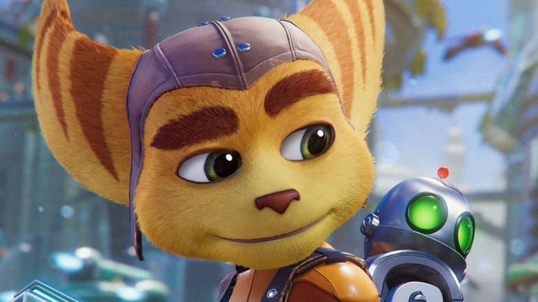 Ratchet looks at Clank