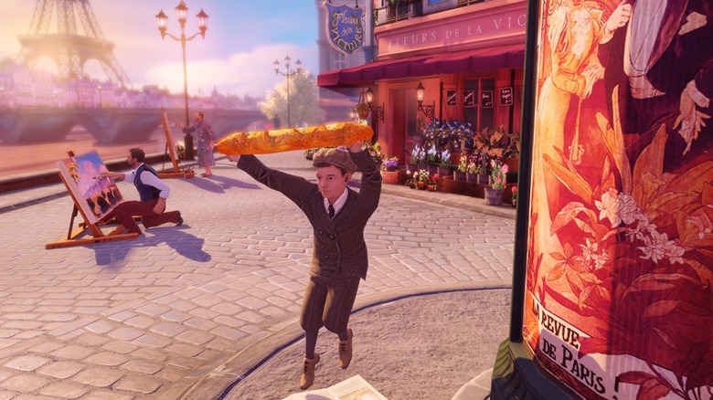 Boy dancing with bread