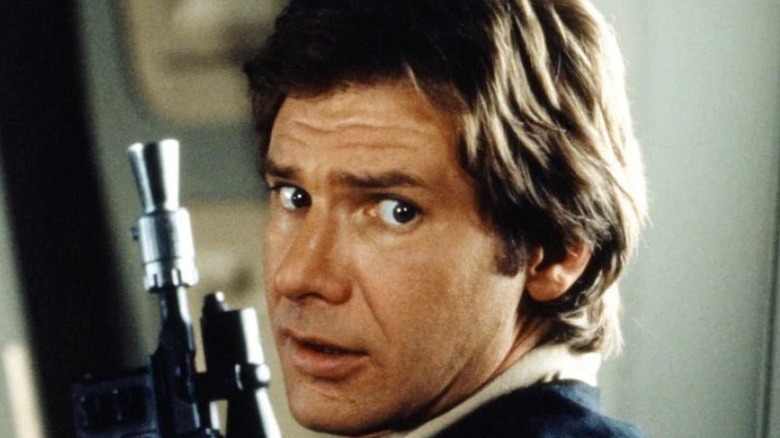 Han Solo pointing blaster
