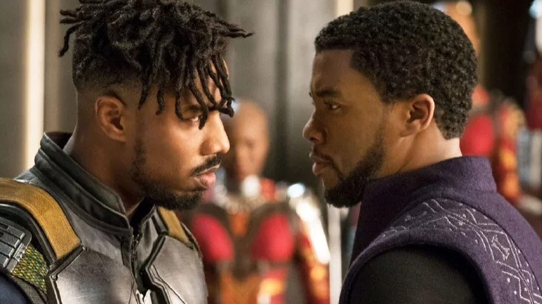 Killmonger and T'Challa