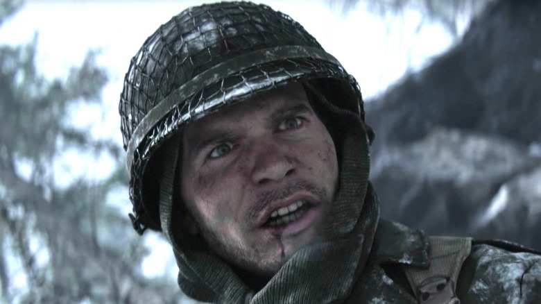 Call of Duty WWII surprised soldier