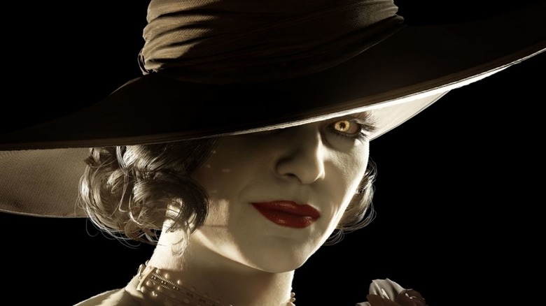 Lady Dimitrescu wearing a hat