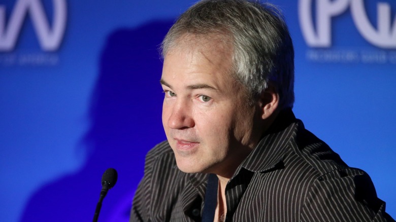 Vince Zampella talking into microphone